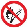 Panneau FLAMMES NUES INTERDITES NORMAS Taliaplast 627250