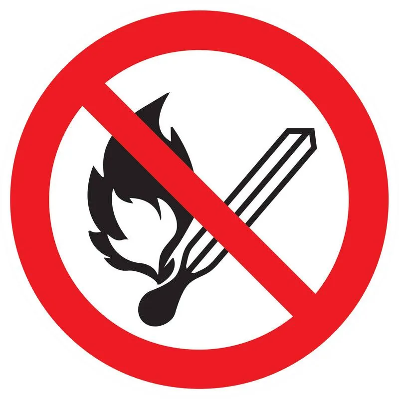 Panneau FLAMMES NUES INTERDITES NORMAS Taliaplast 622245
