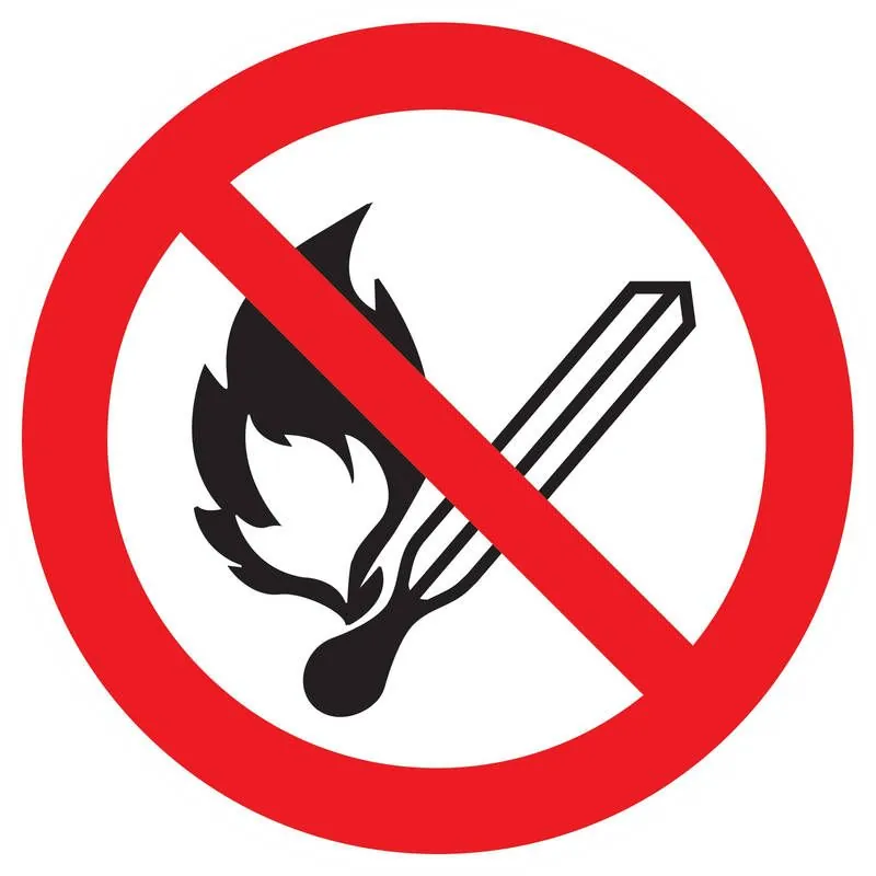 Panneau FLAMMES NUES INTERDITES NORMAS Taliaplast 623246