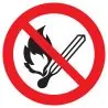 Panneau FLAMMES NUES INTERDITES NORMAS Taliaplast 623246