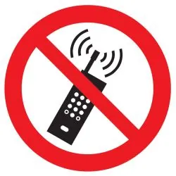 Panneau INTERDICTION D'ACTIVER DES TEL Taliaplast 624204