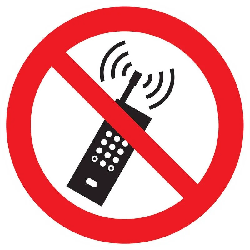 Panneau INTERDICTION D'ACTIVER DES TEL Taliaplast 627255