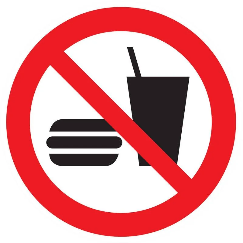 Panneau INTERDICTION DE MANGER OU DE B Taliaplast 624254