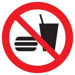 Panneau INTERDICTION DE MANGER OU DE B Taliaplast 627205