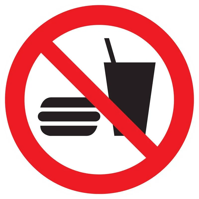 Panneau INTERDICTION DE MANGER OU DE B Taliaplast 627205