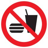 Panneau INTERDICTION DE MANGER OU DE B Taliaplast 623253
