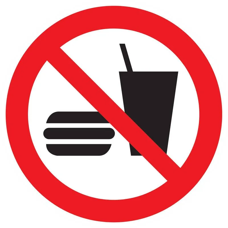 Panneau INTERDICTION DE MANGER OU DE B Taliaplast 623253