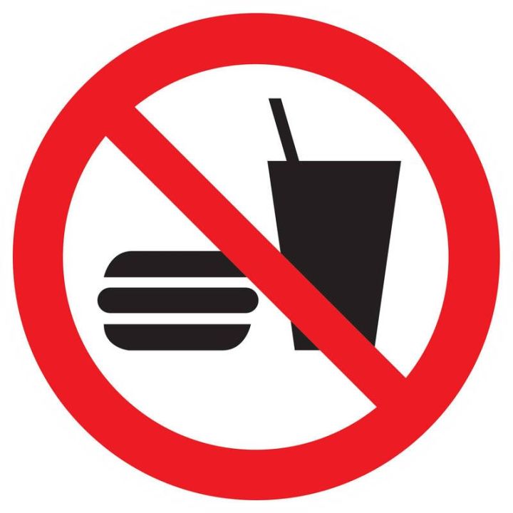 Panneau INTERDICTION DE MANGER OU DE B Taliaplast 623253
