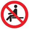 Panneau INTERDICTION DE S'ASSEOIR NORM Taliaplast 627348