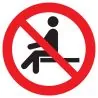 Panneau INTERDICTION DE S'ASSEOIR NORM Taliaplast 622348