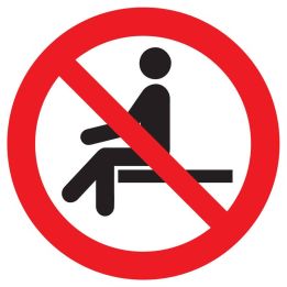 Panneau INTERDICTION DE S'ASSEOIR NORM Taliaplast 623348