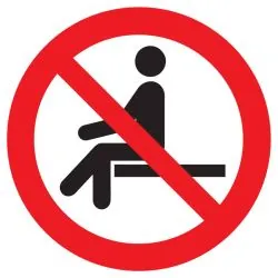 Panneau INTERDICTION DE S'ASSEOIR NORM Taliaplast 623348