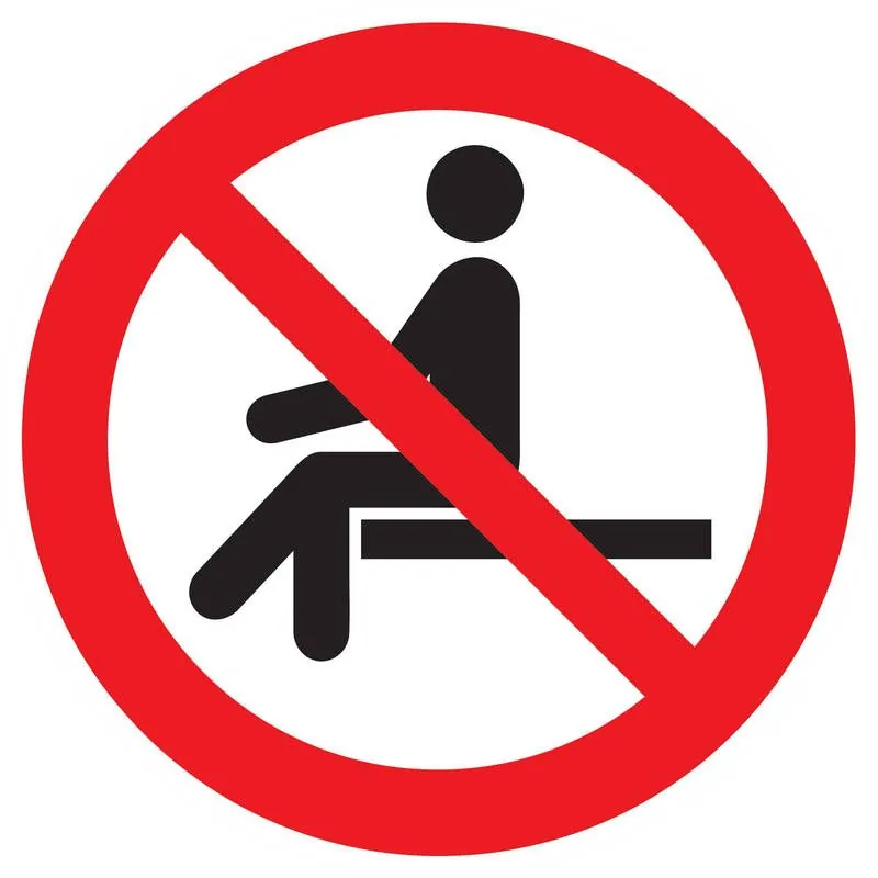 Panneau INTERDICTION DE S'ASSEOIR NORM Taliaplast 623348