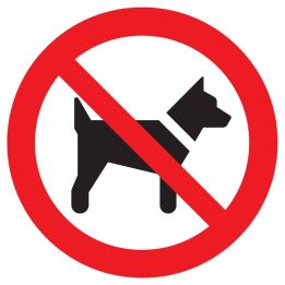 Panneau INTERDIT AUX CHIENS NORMASIGN Taliaplast 623244
