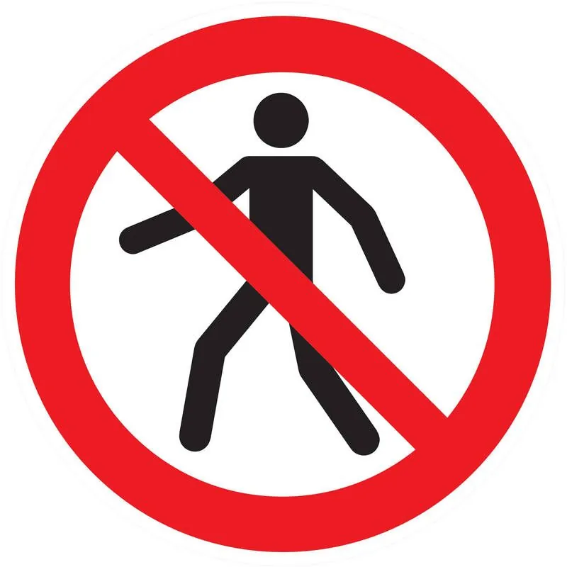 Panneau INTERDIT AUX PIETONS NORMASIGN Taliaplast 624294