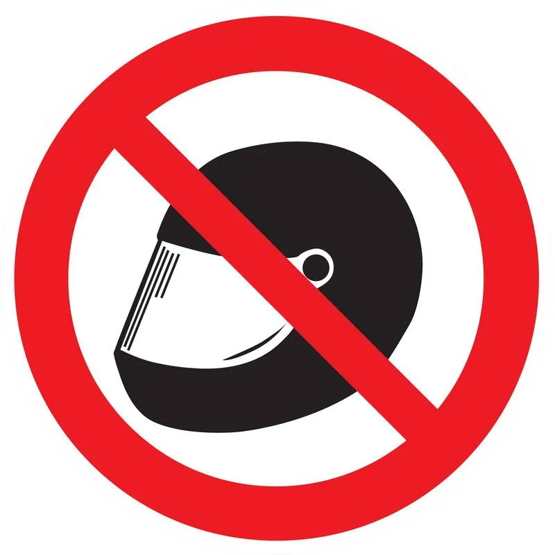 Panneau CASQUE INTERDIT NORMASIGN D.80 Taliaplast 624312