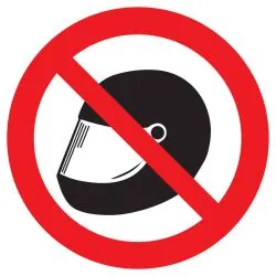 Panneau CASQUE INTERDIT NORMASIGN D.18 Taliaplast 627312