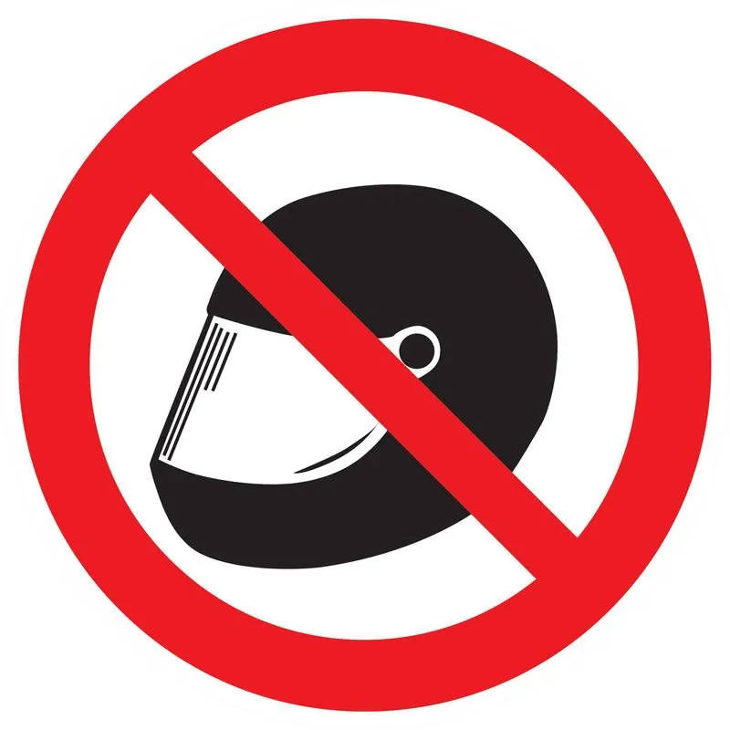 Panneau CASQUE INTERDIT NORMASIGN D.18 Taliaplast 627312