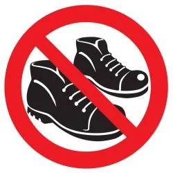 Panneau CHAUSSURES INTERDITES NORMASIG Taliaplast 624313