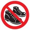 Panneau CHAUSSURES INTERDITES NORMASIG Taliaplast 624313
