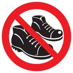 Panneau CHAUSSURES INTERDITES NORMASIG Taliaplast 627313