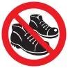 Panneau CHAUSSURES INTERDITES NORMASIG Taliaplast 627313