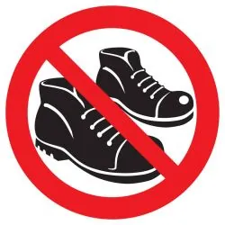 Panneau CHAUSSURES INTERDITES NORMASIG Taliaplast 622313