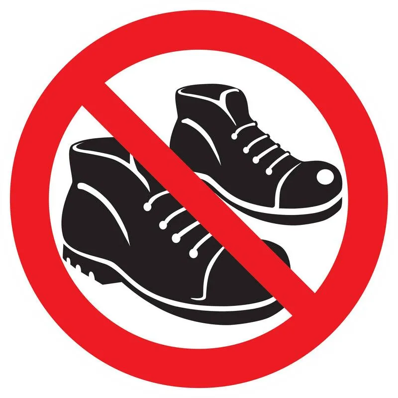 Panneau CHAUSSURES INTERDITES NORMASIG Taliaplast 622313