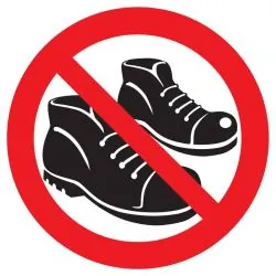 Panneau CHAUSSURES INTERDITES NORMASIG Taliaplast 623313