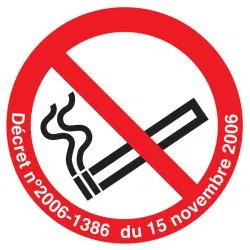 Panneau DEFENSE DE FUMER + DECRET NORM Taliaplast 624302