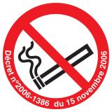 Panneau DEFENSE DE FUMER + DECRET NORM Taliaplast 623302