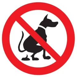Panneau DEJECTIONS ANIMAUX INTERDITES Taliaplast 624301