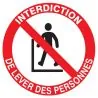 Panneau INTERDIT LEVER DES PERSONNES N Taliaplast 624320