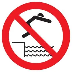 Panneau INTERDIT DE PLONGER NORMASIGN Taliaplast 627339