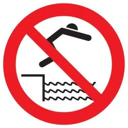 Panneau INTERDIT DE PLONGER NORMASIGN Taliaplast 623339