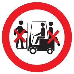 Panneau INTERDIT TRANSP. DES PERSONNES Taliaplast 624321