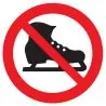 Panneau PATIN INTERDIT NORMASIGN D.80 Taliaplast 624343