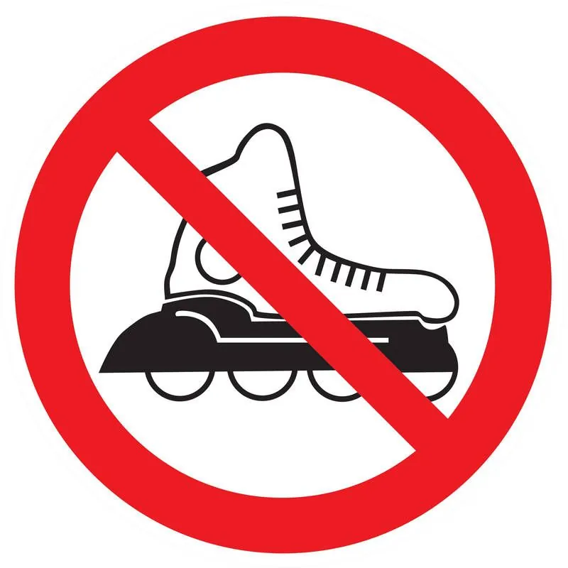Panneau ROLLERS INTERDITS NORMASIGN D. Taliaplast 624344