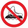 Panneau ROLLERS INTERDITS NORMASIGN D. Taliaplast 624344
