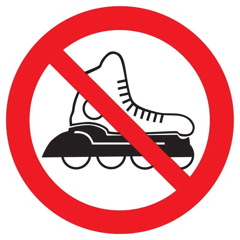Panneau ROLLERS INTERDITS NORMASIGN D. Taliaplast 627344