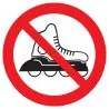 Panneau ROLLERS INTERDITS NORMASIGN D. Taliaplast 627344
