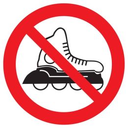 Panneau ROLLERS INTERDITS NORMASIGN D. Taliaplast 622344