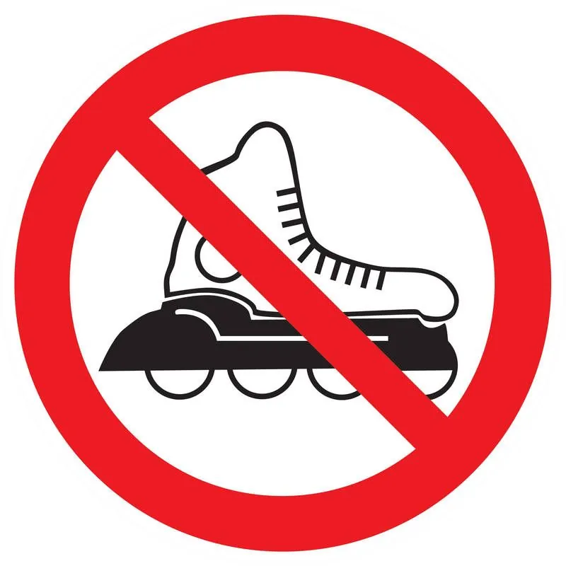 Panneau ROLLERS INTERDITS NORMASIGN D. Taliaplast 623344