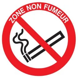 Panneau ZONE NON FUMEUR NORMASIGN D.80 Taliaplast 624245