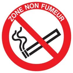 Panneau ZONE NON FUMEUR NORMASIGN D.18 Taliaplast 627249