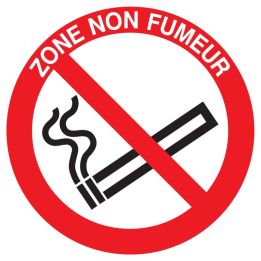 Panneau ZONE NON FUMEUR NORMASIGN D.42 Taliaplast 623245