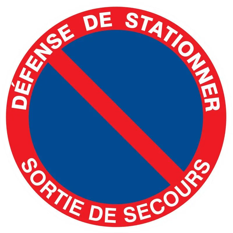 Panneau DEFENSE DE STATIONNER SORTIE D Taliaplast 624212