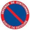 Panneau DEFENSE DE STATIONNER SORTIE D Taliaplast 622212