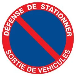 Panneau DEFENSE DE STATIONNER SORTIE D Taliaplast 624211