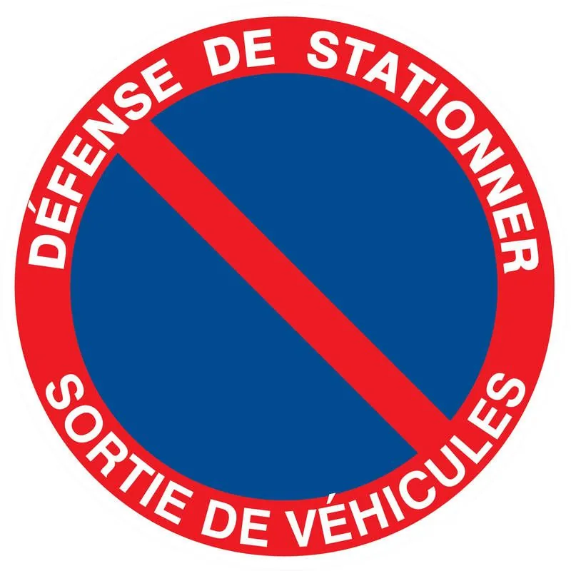 Panneau DEFENSE DE STATIONNER SORTIE D Taliaplast 624211